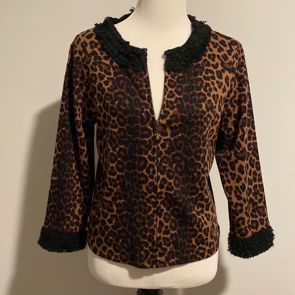 Rafaela Leopard print Jacket/Sweater size L